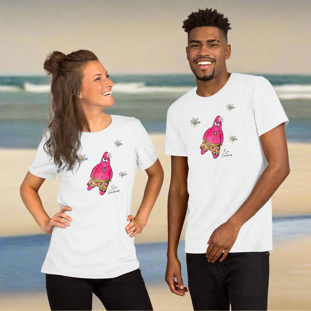 T-shirt unisexe 100% coton '' Étoile de mer en wax'' Summer 2025