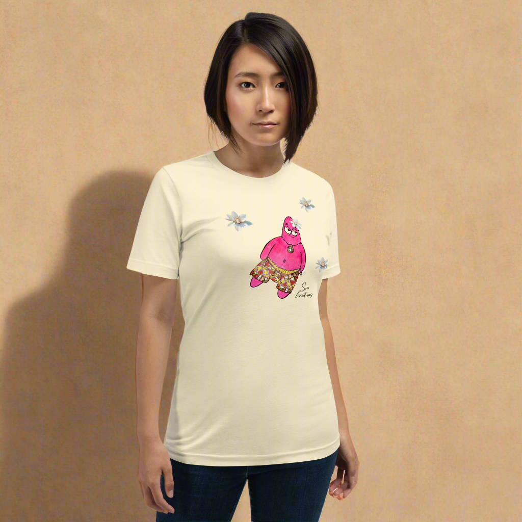 T-shirt unisexe 100% coton '' Étoile de mer en wax'' Summer 2025