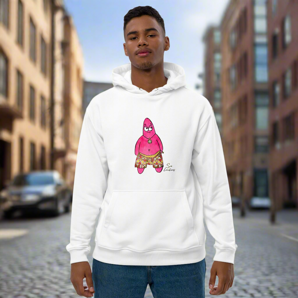 Sweat à capuche premium écologique recyclé/ coton ''Étoile de mer en wax'' Edition 2025