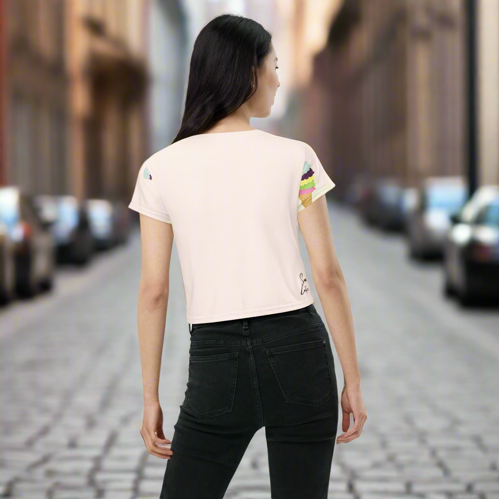 T-shirt Crop-Top imprimé ''Sweetie Girl'' Summer 2025