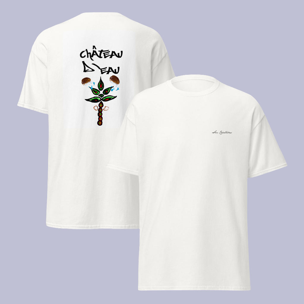 T-shirt classique unisexe 100% coton '' Tendance Message - Château d'eau''