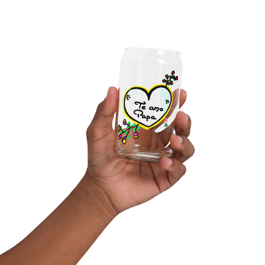 Verre en forme de canette '' Te amo Papa'' Design Special Doux Messages 2025
