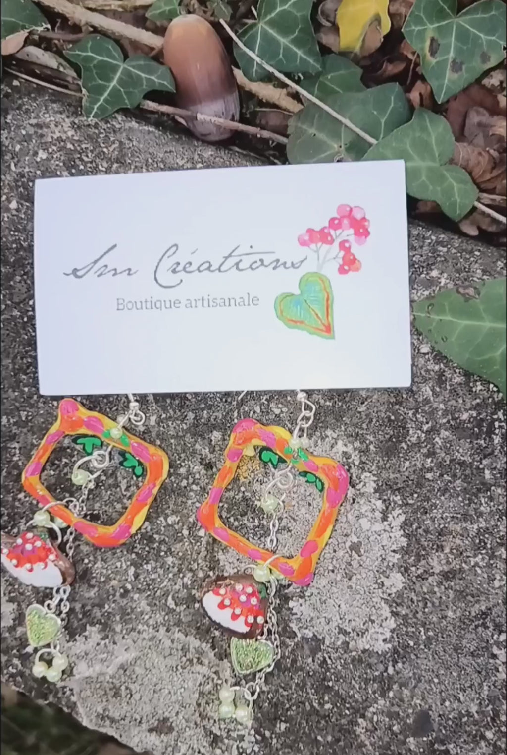 Boucle d'oreille Arte| ''Stop écran '' 95% Naturelle