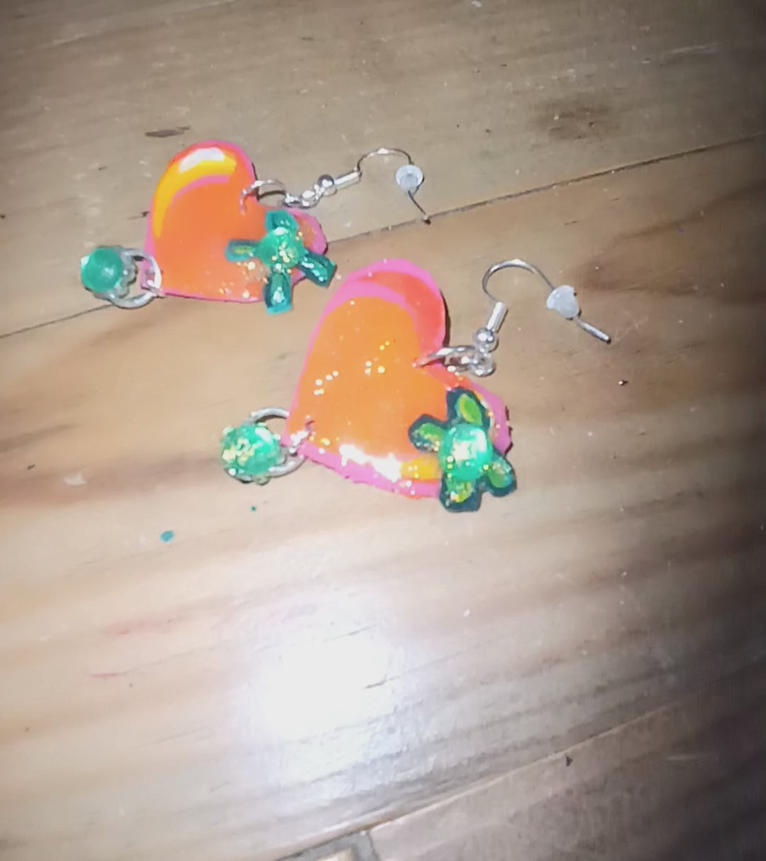 Boucle d'oreille artisanale artistique | Fin d'Octobre