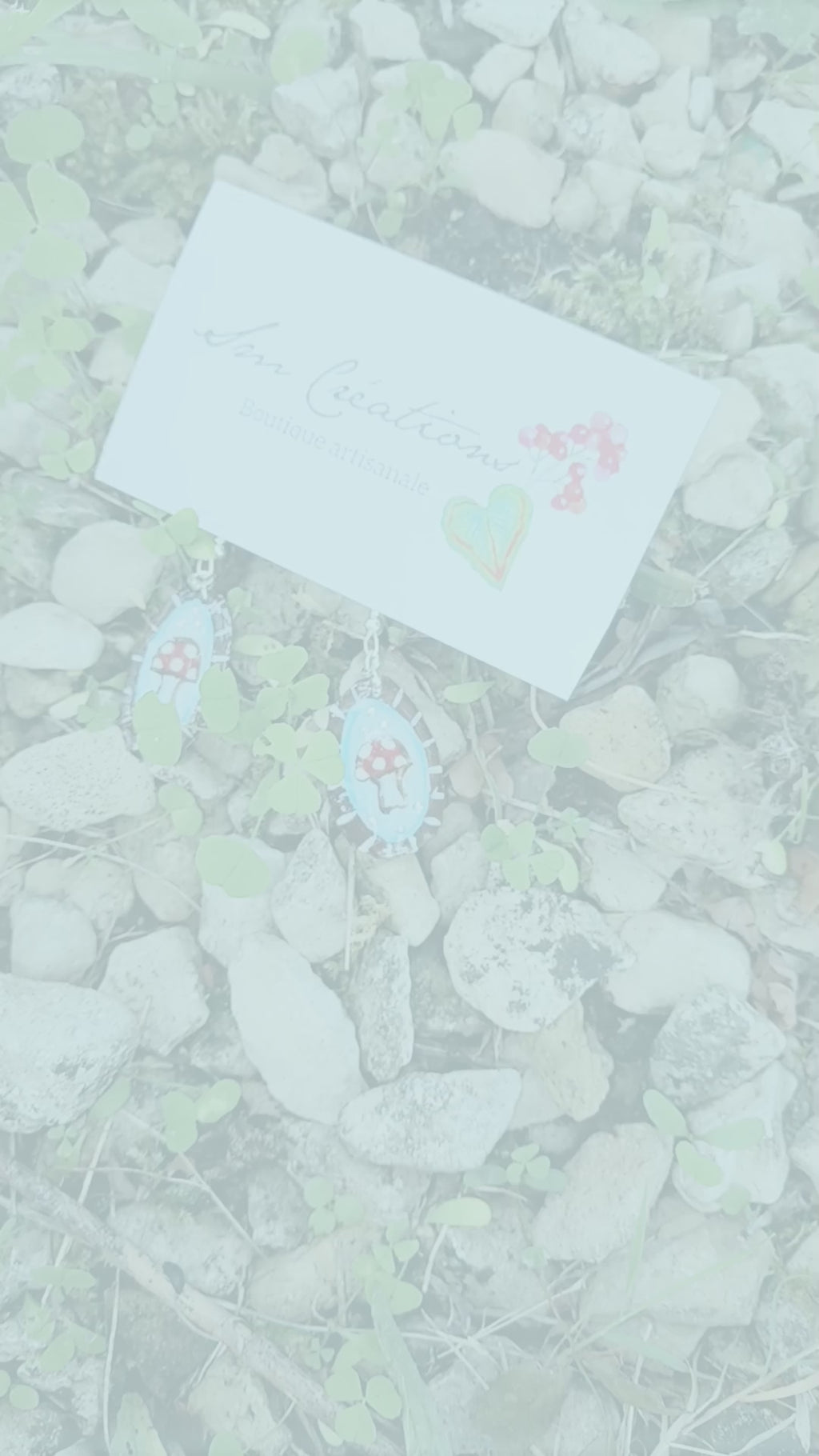 Boucle d'oreille Arte| ''La ronde des gnongnons'' 95% Naturelle