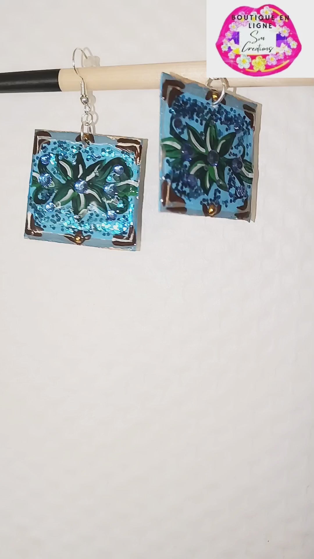 Boucle d'oreille Artisanale | 95% Naturel| Handmade with 💖