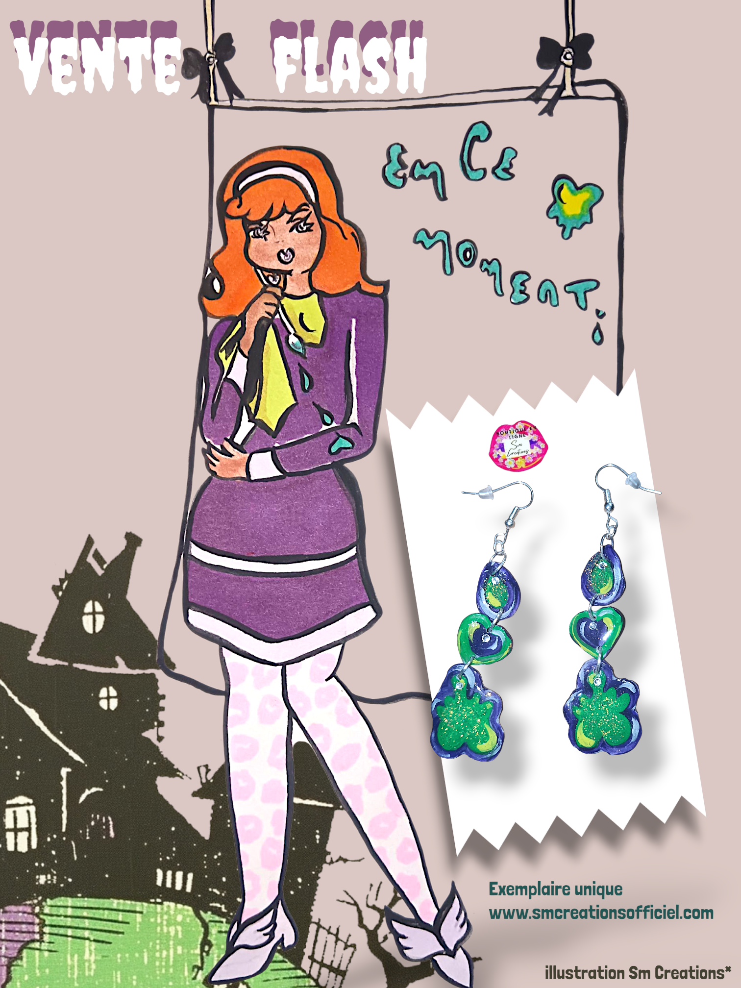 Boucle d'oreille artistique | Fin d'Octobre