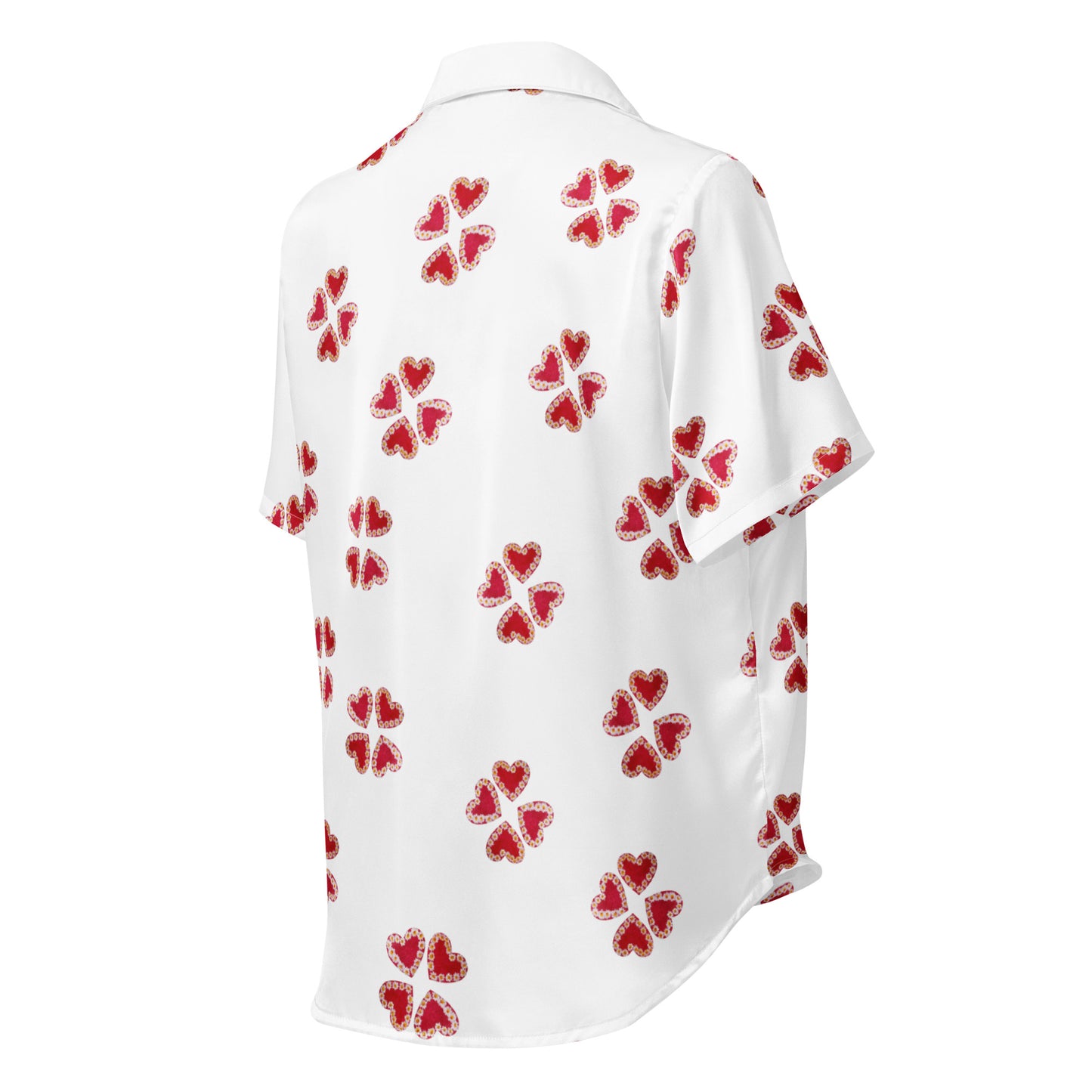 Haut de pyjama à manches courtes/ Top Tendance Midnight - Design "Fleur en cœur" Spring Summer Intemporel