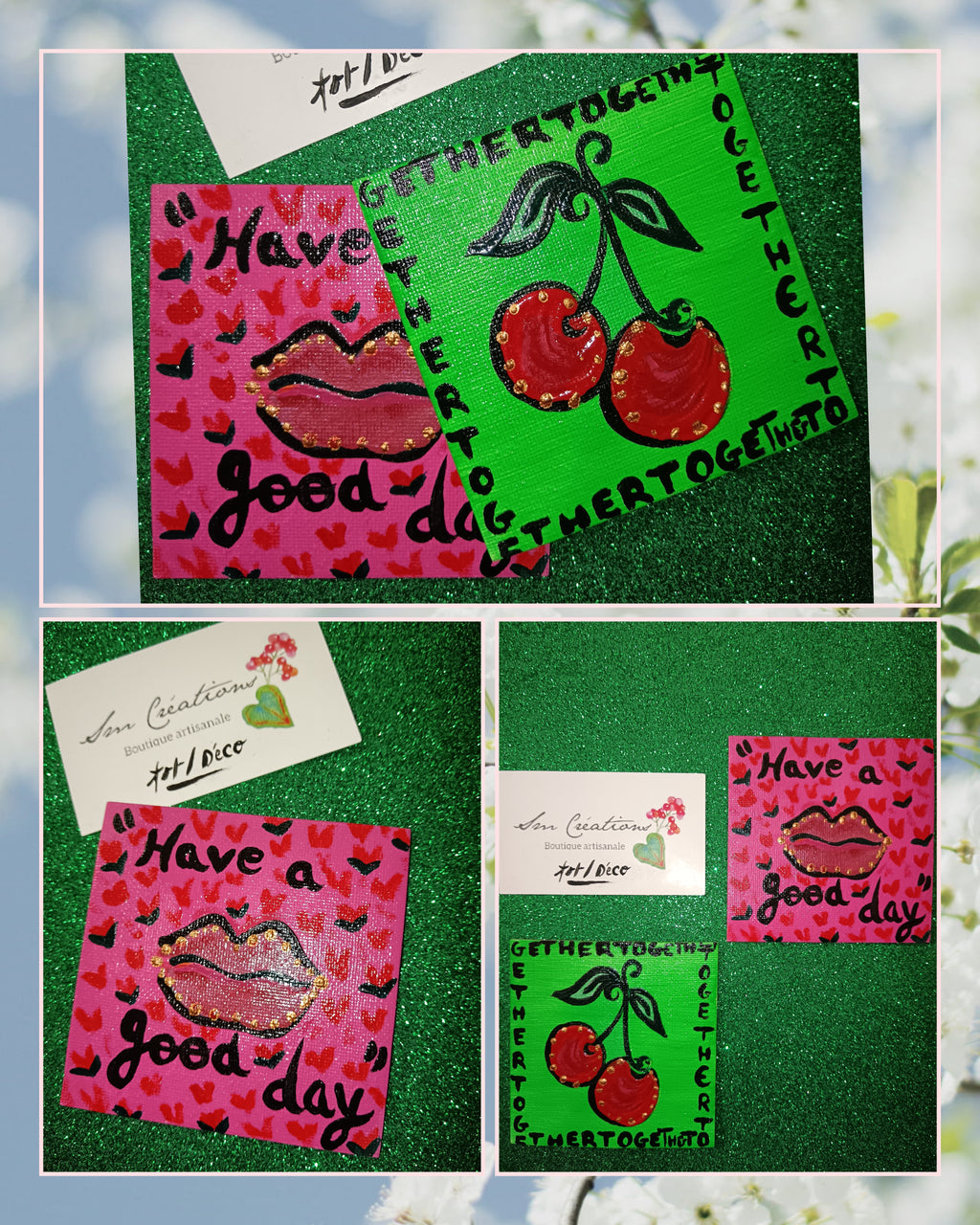 Duo Magnetic Art ''Have a good day'' Handmade with ❤️