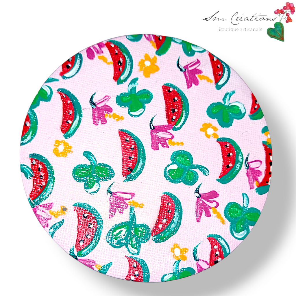 Duo de magnets décoratifs artisanaux – « Évasion Tropicale »
