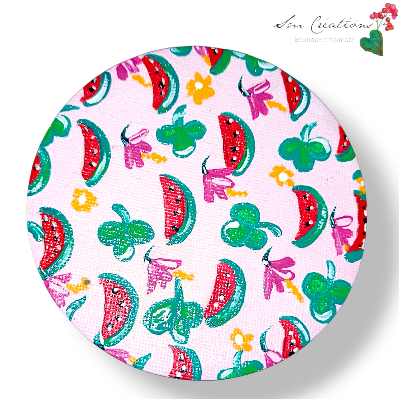 Duo de magnets décoratifs artisanaux – « Évasion Tropicale »