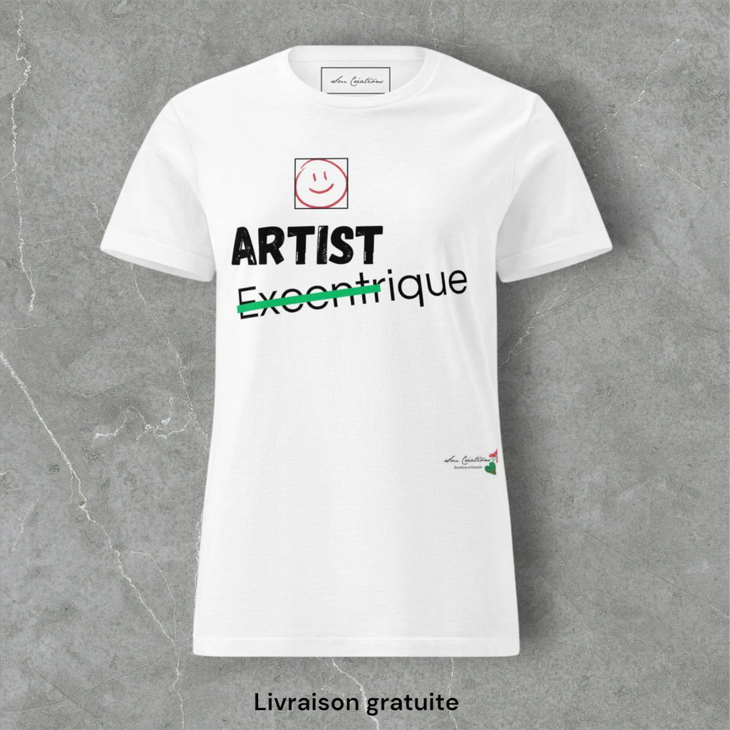 T-shirt classique softstyle femme '' Artistique'' Tendance Message du Coeur 2025