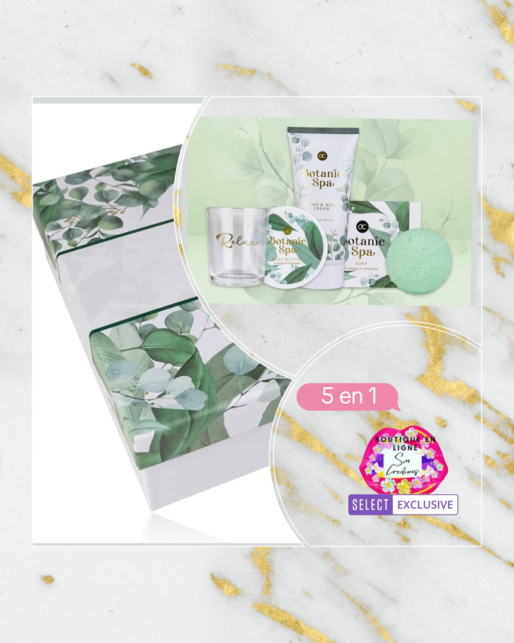 Cofffret Cadeau Beauté pour femme | 5 en 1 | ''Botanic Spa'' | Sélection SMC