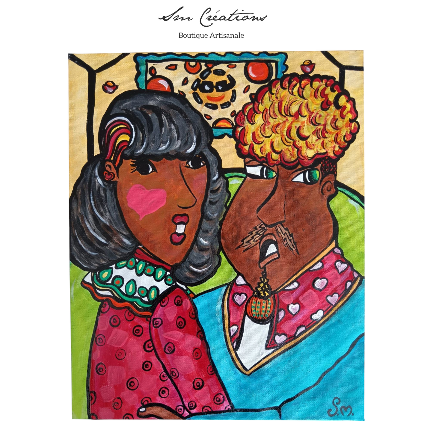 "Surprise" Peinture acrylique 24 X 30 cm - Pièce unique originale signée avec certificat d'authenticité