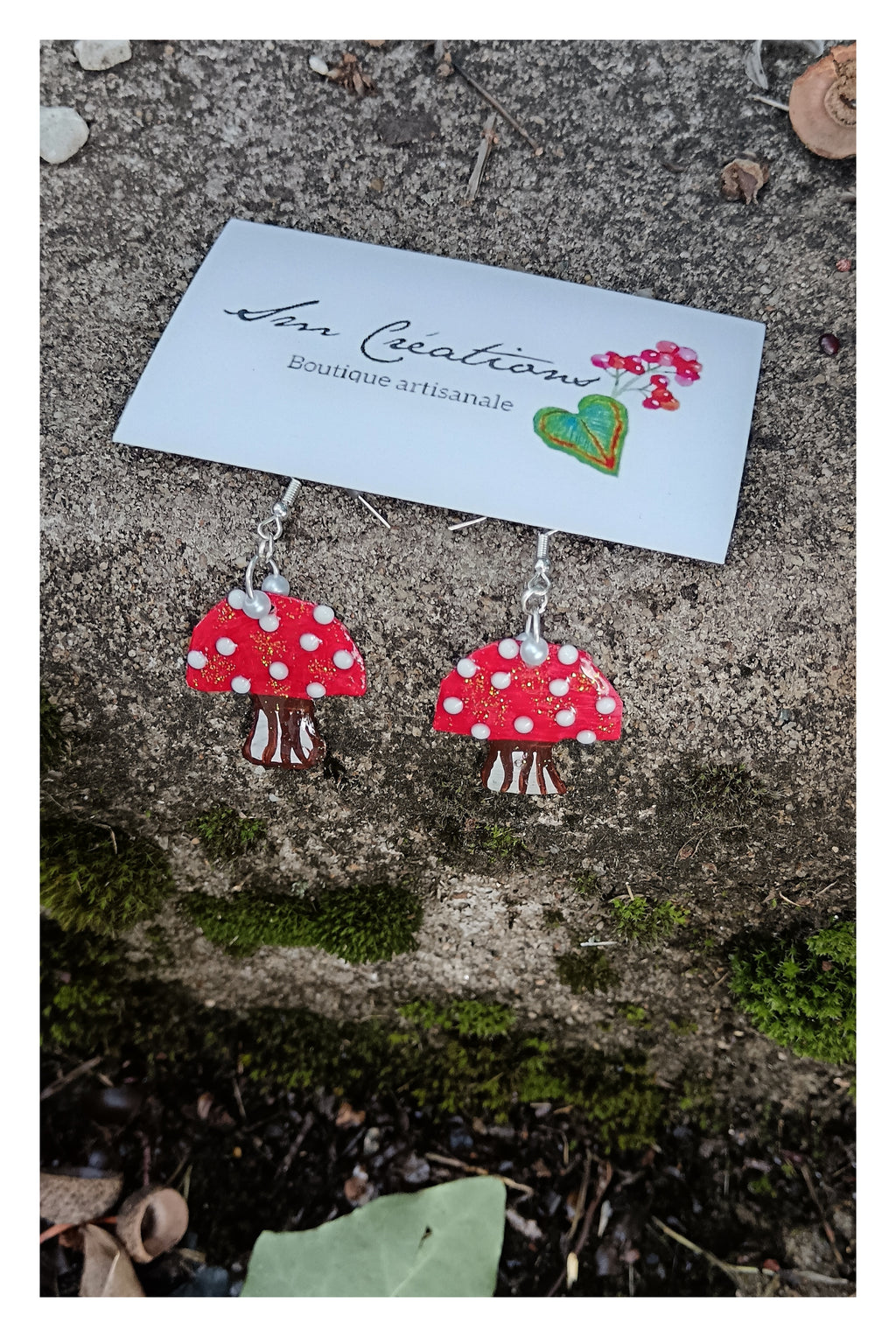 Boucle d'oreille | Arte 95% Naturelle | Artisanale ''Gnonsgnons''