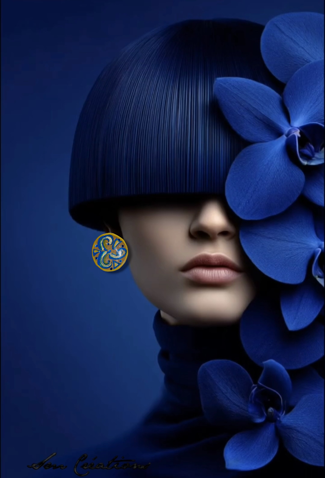 Boucle d'oreille artistique |''Boutons rosaces'' Color Pop| 95% Naturel Fais Main