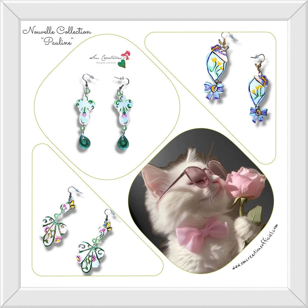Boucle d'oreille artistique |''Champs-Être ''| 95% Naturel Fais Main - Arte chic