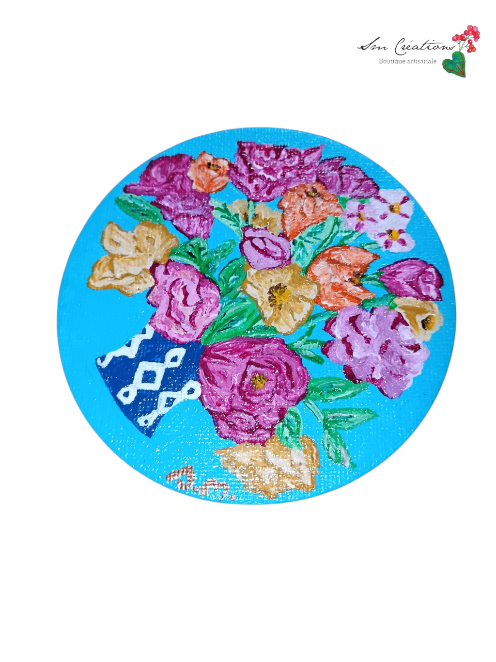 Magnetic slim Art''Bouquet de fleurs'' Handmade with ❤️