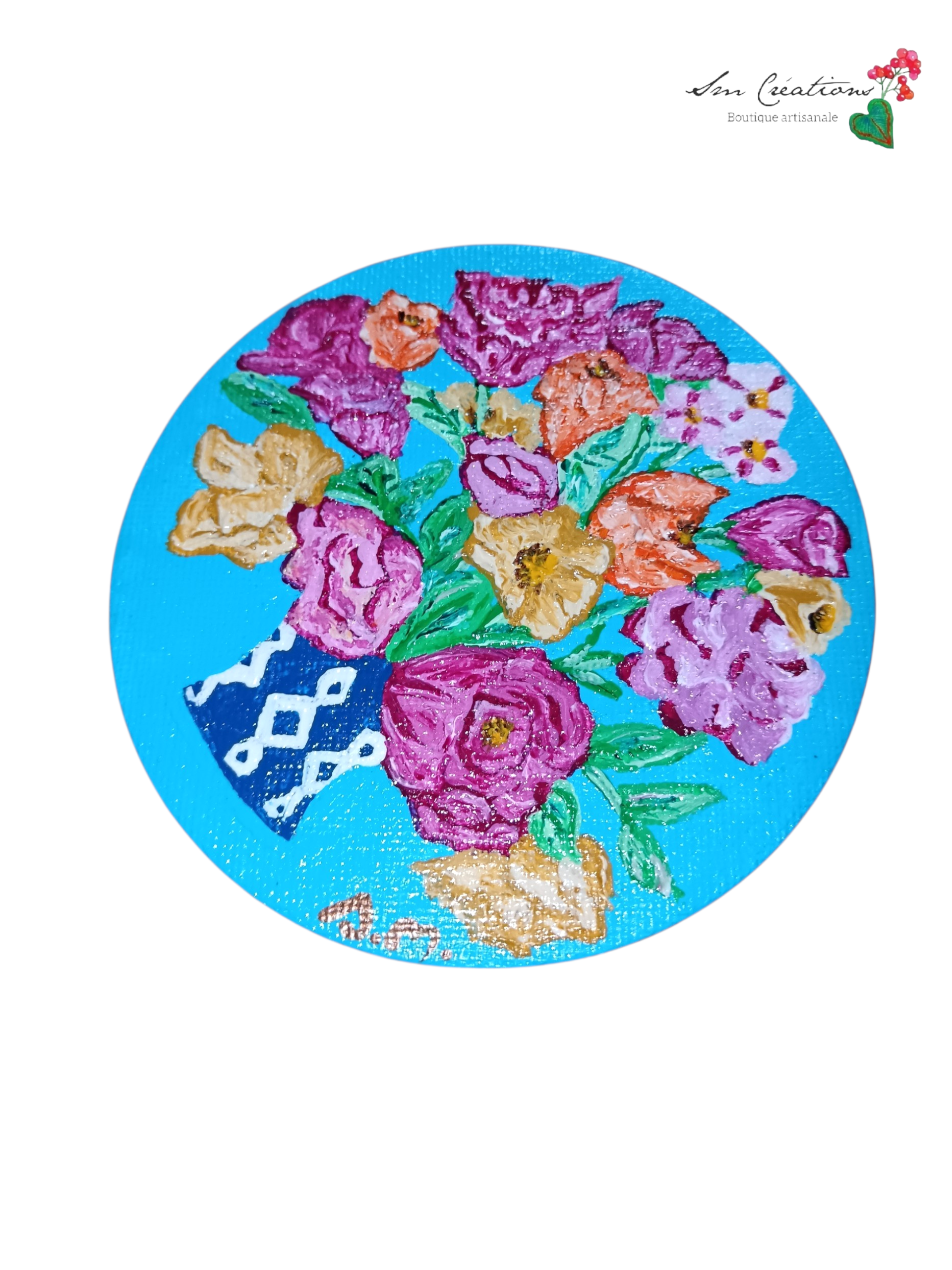 Magnetic slim Art''Bouquet de fleurs'' Handmade with ❤️