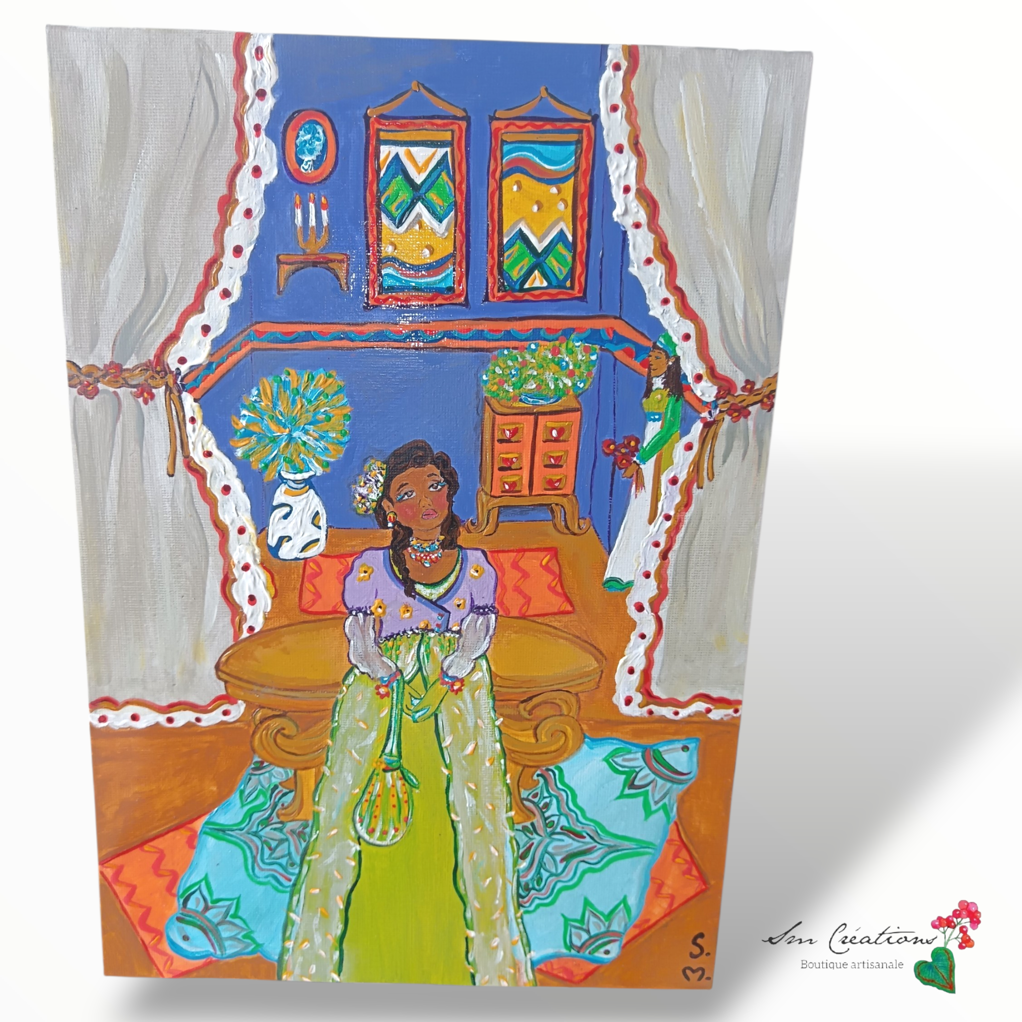 Tableau d'ambiance Art Lover ''Salle des lettres'' Exemplaire unique signé avec certificat d'authenticité/ Année 2026