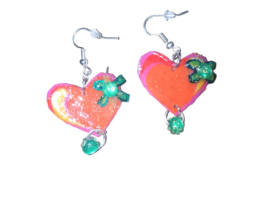 Boucle d'oreille artisanale artistique | Fin d'Octobre