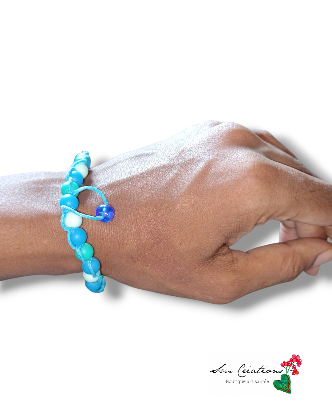 Bracelets artisanales Coloris Cian des mers - Bohème Chic