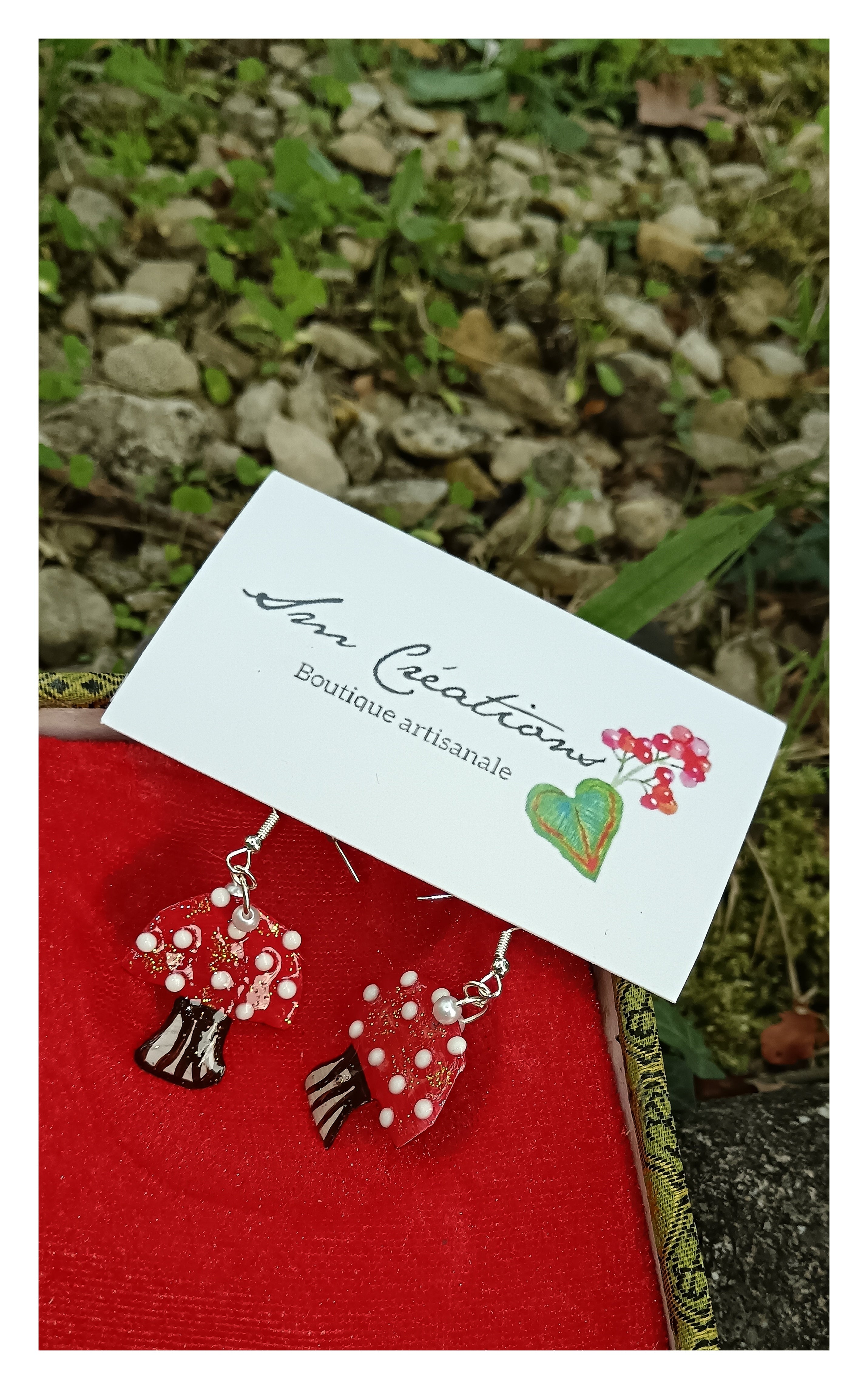 Boucle d'oreille | Arte 95% Naturelle | Artisanale ''Gnonsgnons''