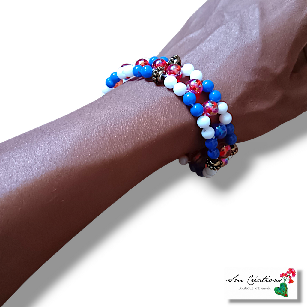BRACELET TRICOLORE / Coloris Bronze - Handmade