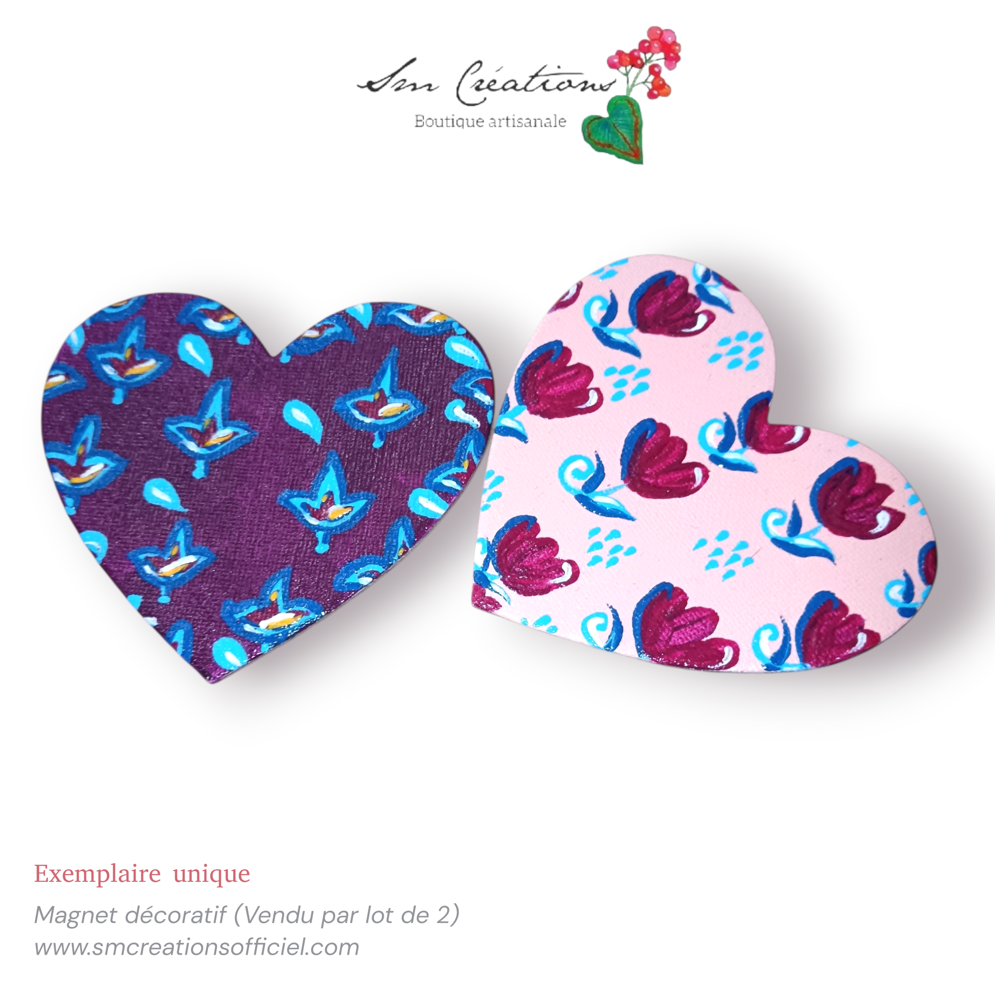 Magnetic slim Art ''Duo de motif'' Handmade with ❤️