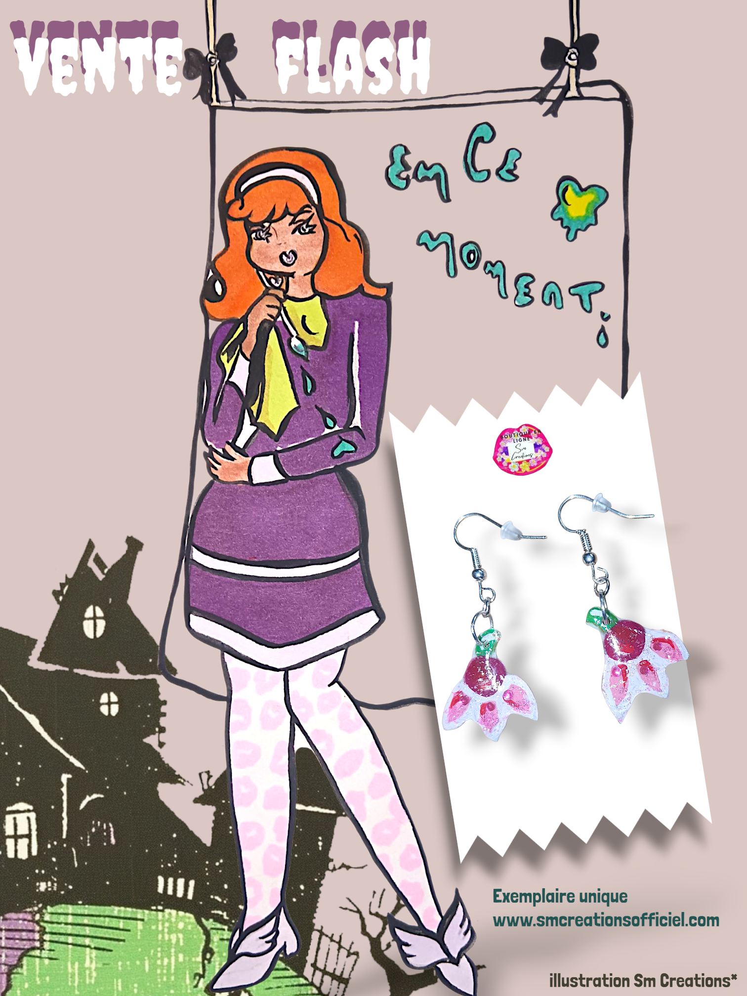 Boucle d'oreille artistique | Fin d'Octobre