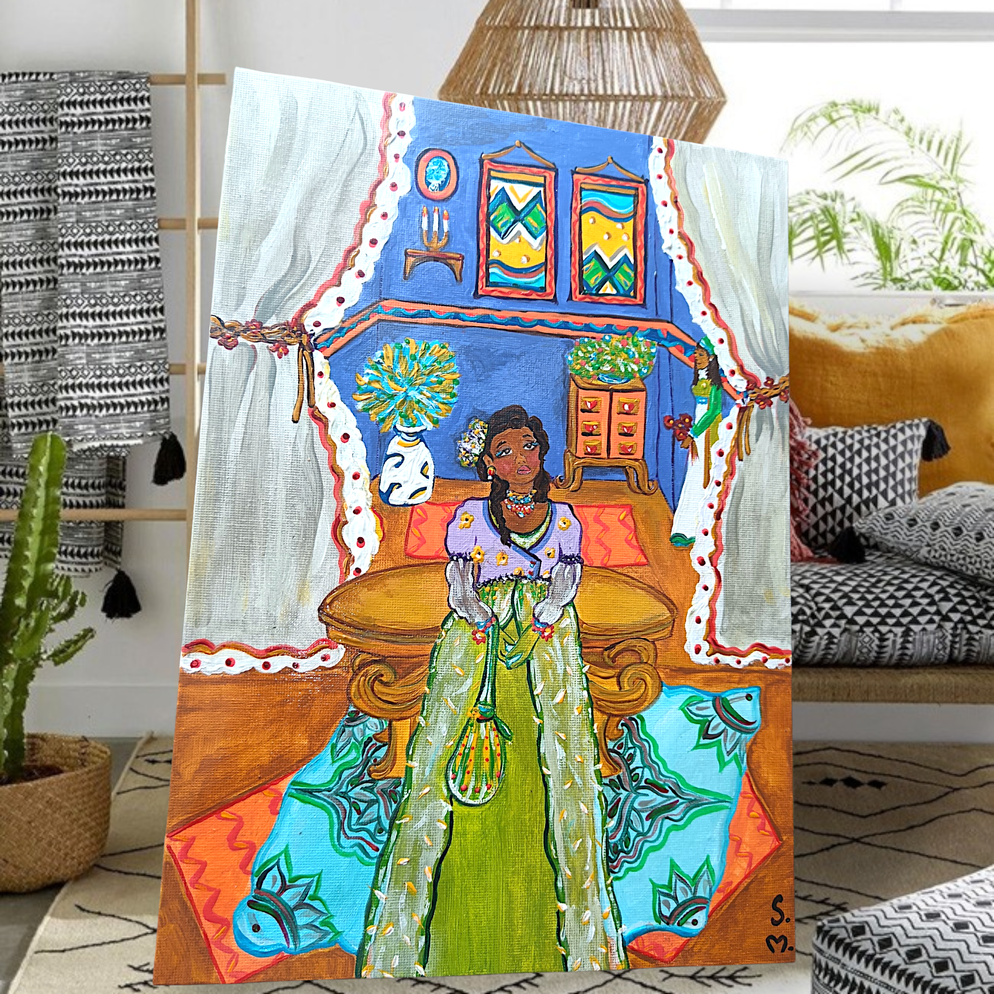 Tableau d'ambiance Art Lover ''Salle des lettres'' Exemplaire unique signé avec certificat d'authenticité/ Année 2026
