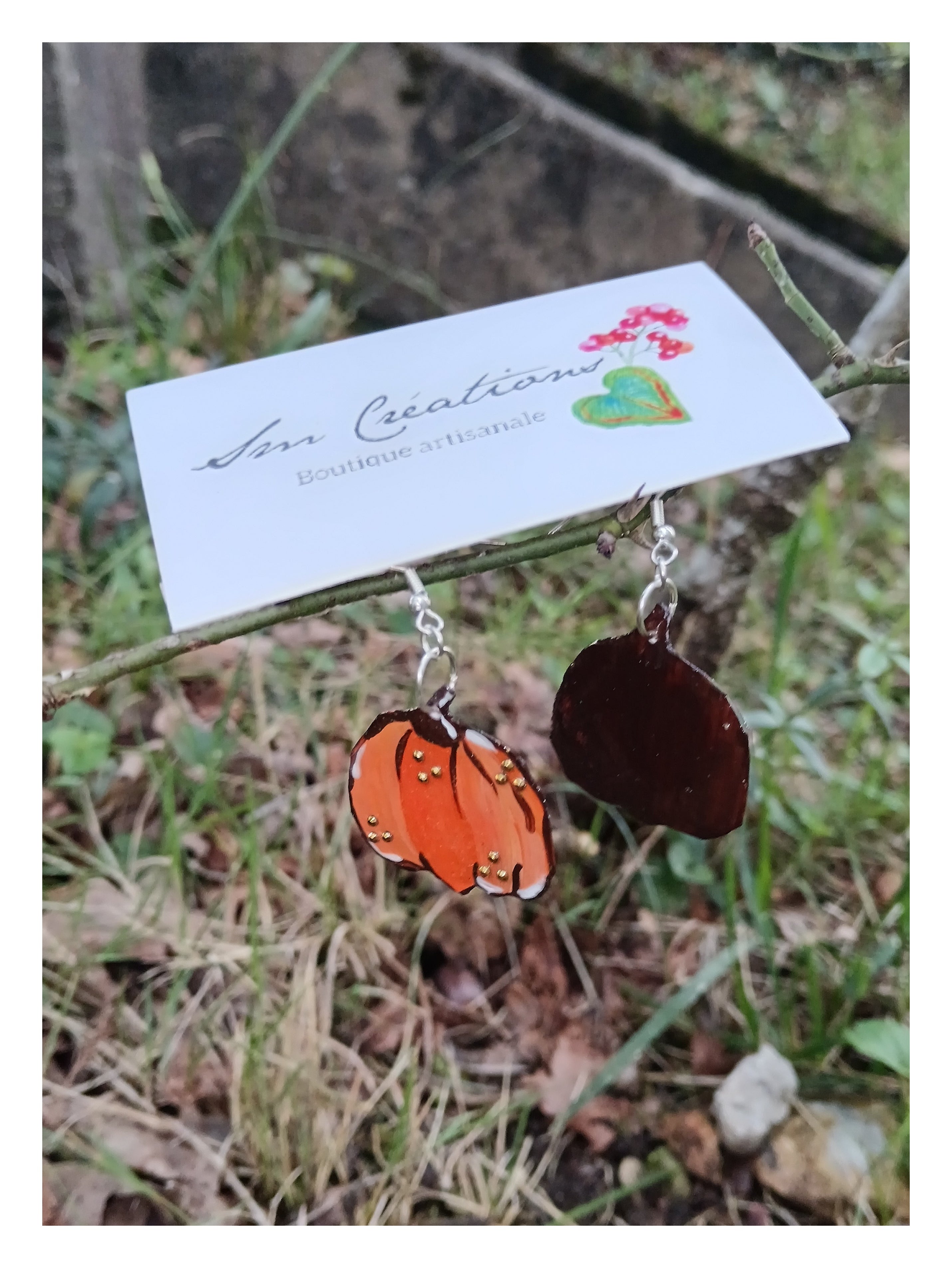 Boucle d'oreille Arte | ''Citrouillette'' | 95%Natural