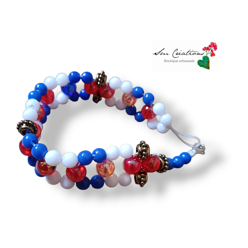 BRACELET TRICOLORE / Coloris Bronze - Handmade