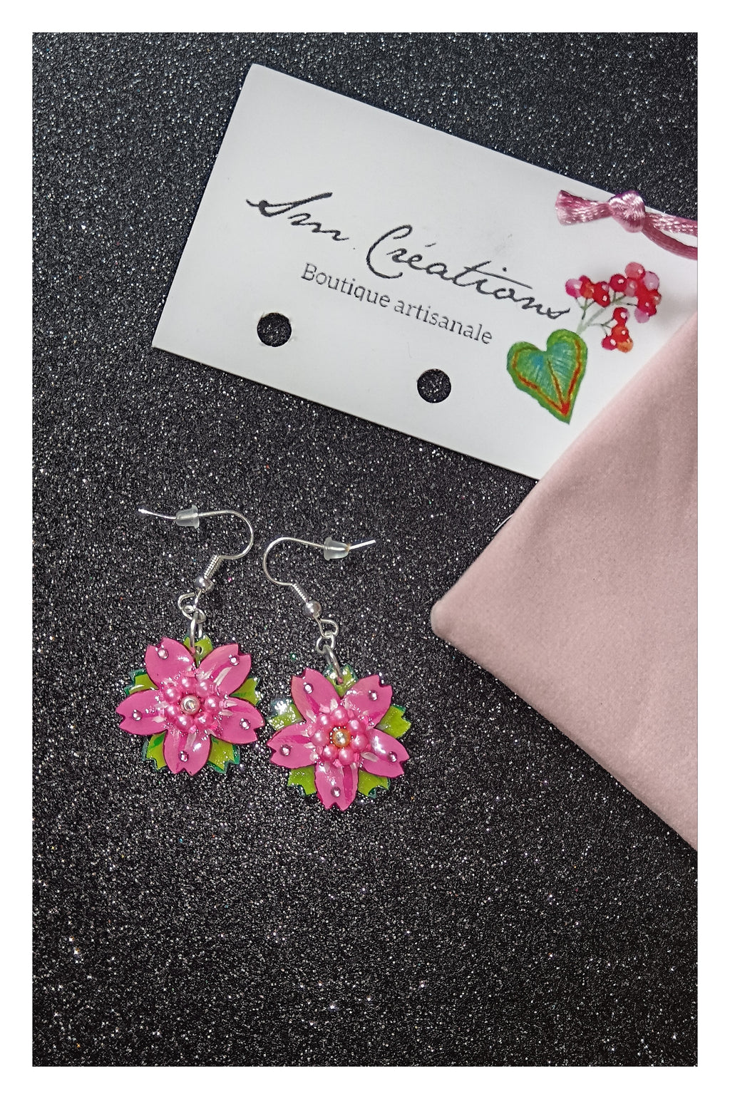 Boucle d'oreille Arte | ''Lotus de saison '' 95% Naturel