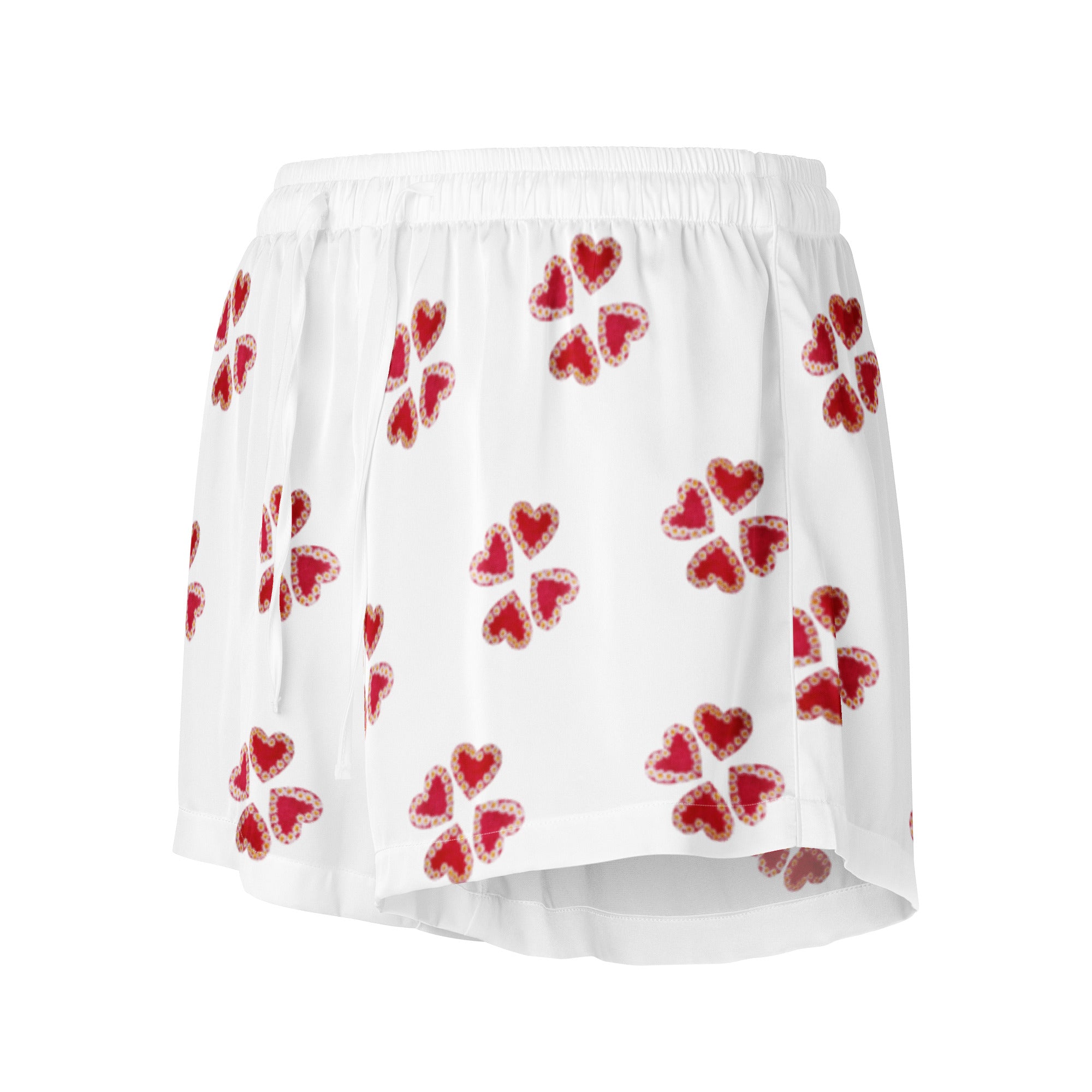 Short de pyjama pour femme " Fleur de coeur" Spring Summer Intemporel