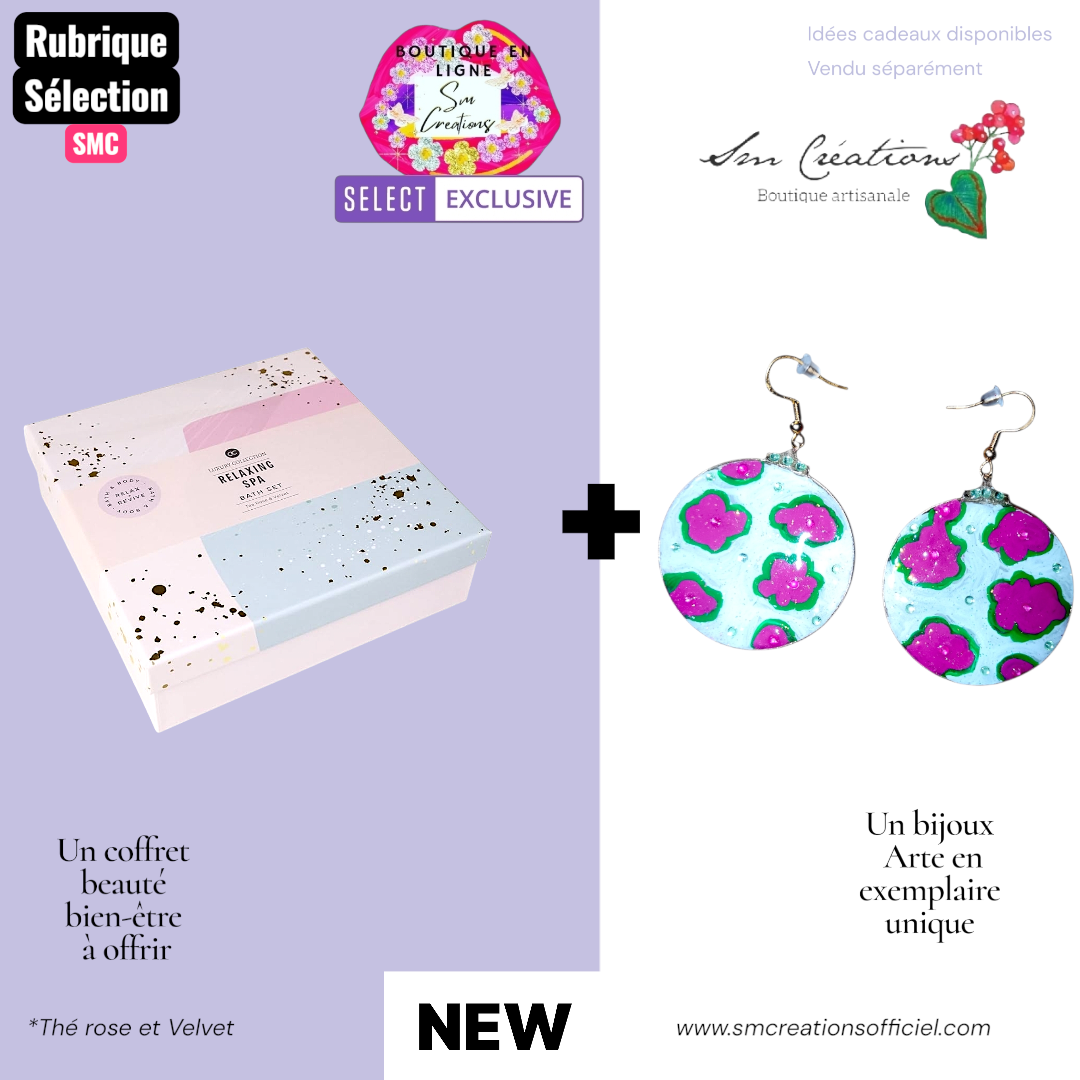 Cofffret Cadeau Beauté pour femme | 4 en 1 | ''Relaxing Spa'' | Sélection SMC