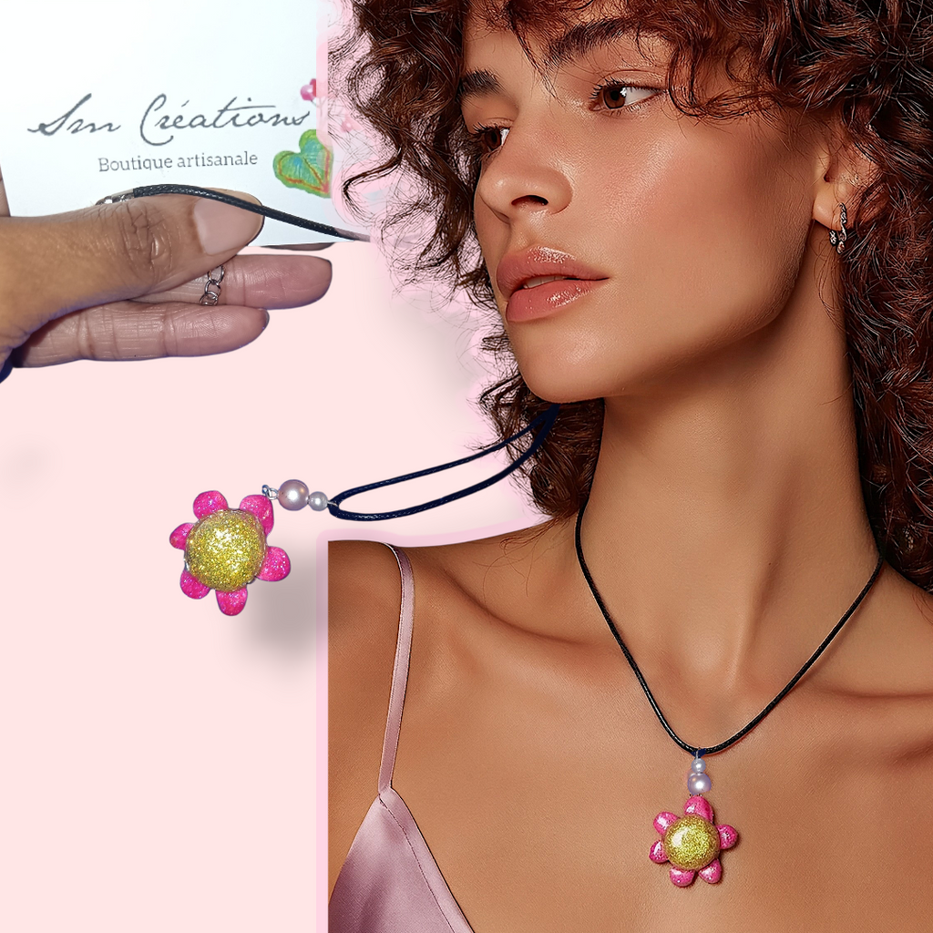 Collier Handmade ''Simple Glitter''