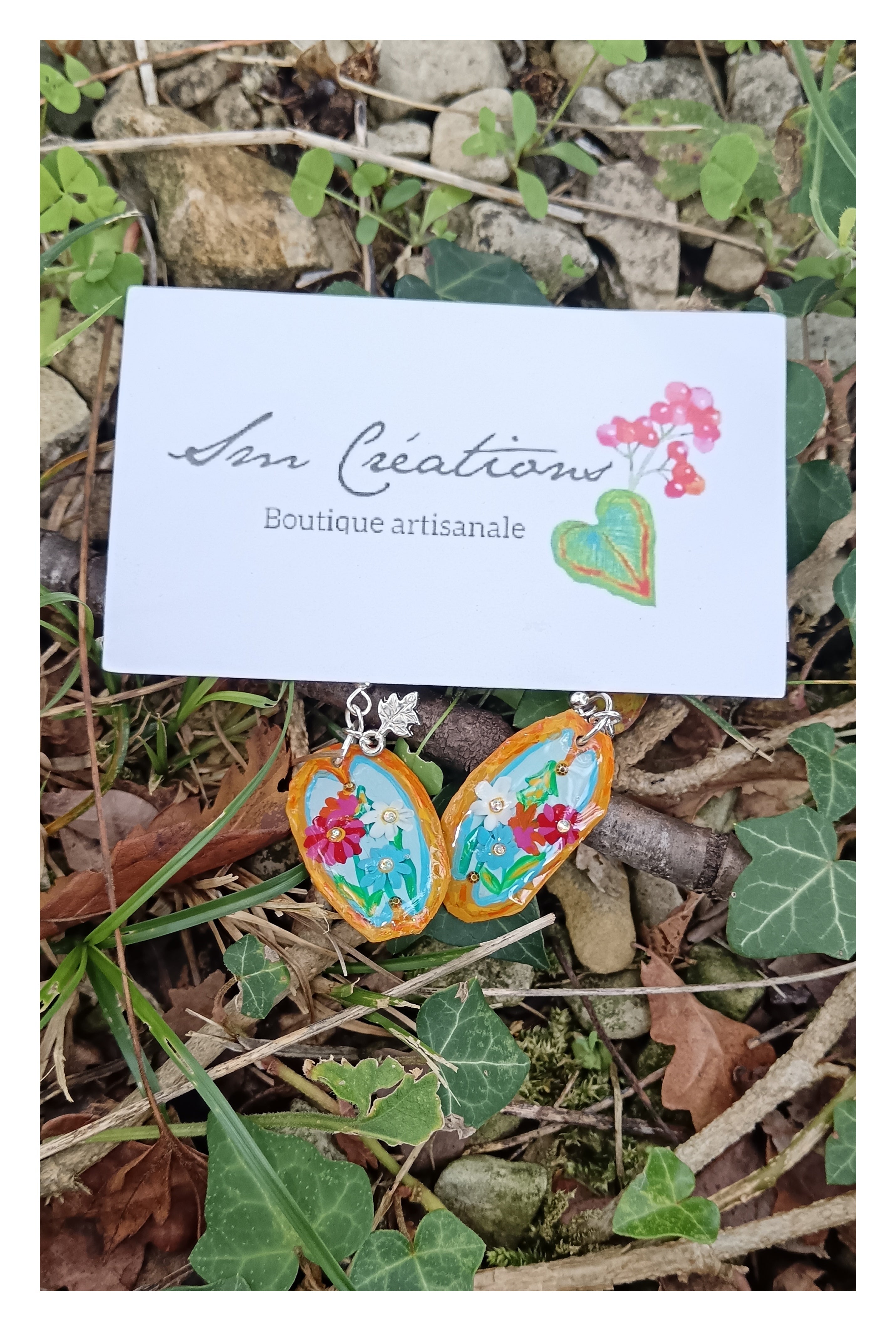 Boucle d'oreille Arte | ''Bouquet garnis''| 95% Naturelle