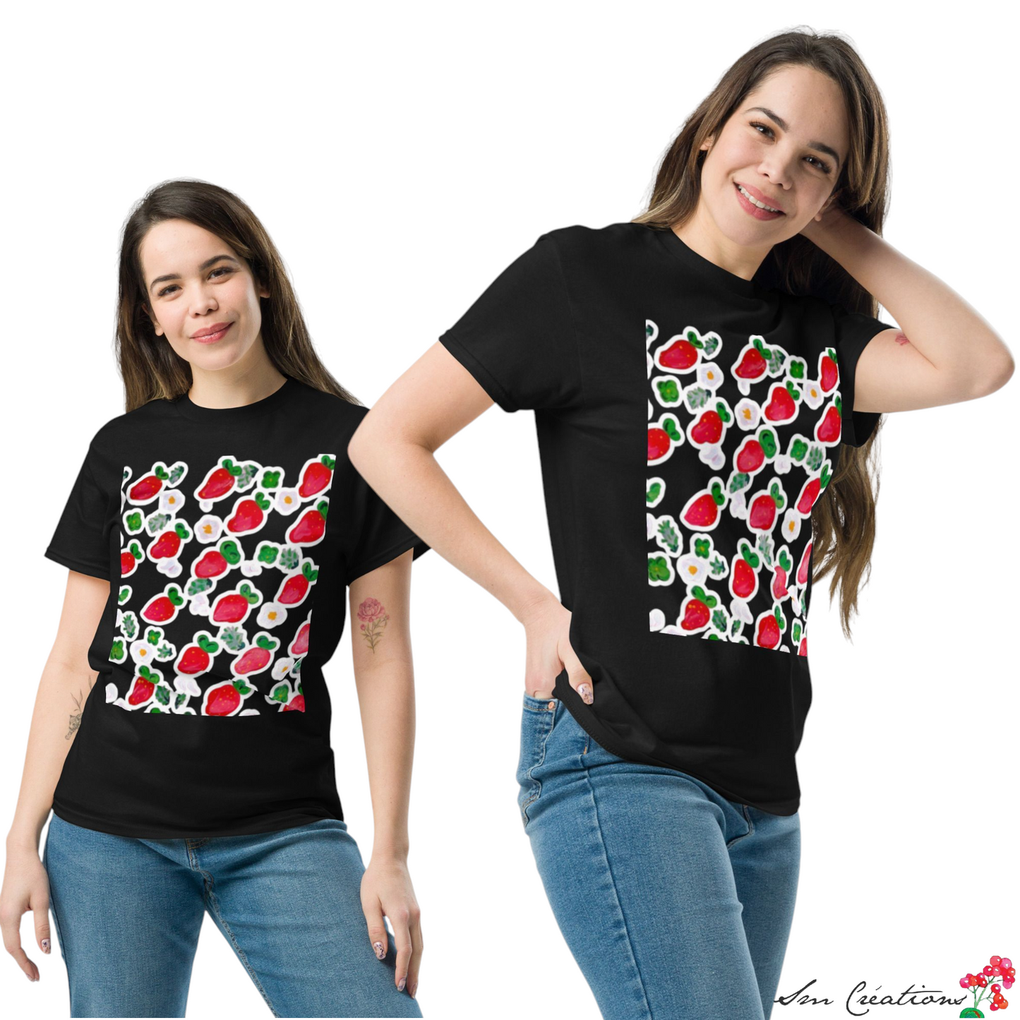 T-shirt classique unisexe Design "Douceur de Printemps" Collection Strawberry - Spring Summer 2025