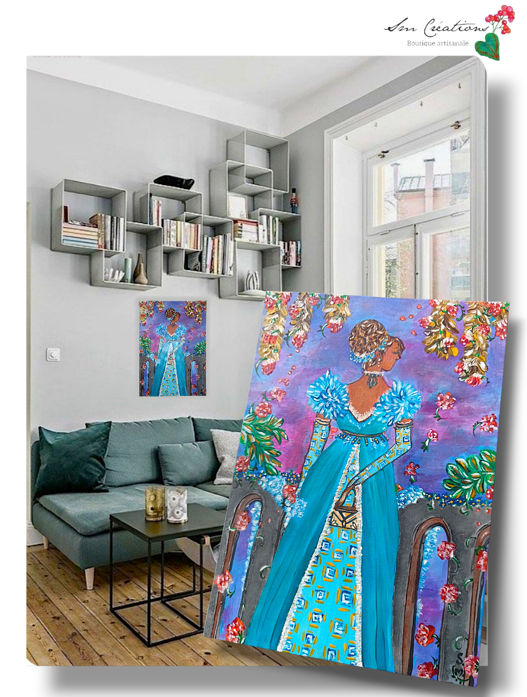 Tableau d'ambiance Art Lover ''Au delà du mur'' Exemplaire unique signé avec certificat d'authenticité/ Année 2026
