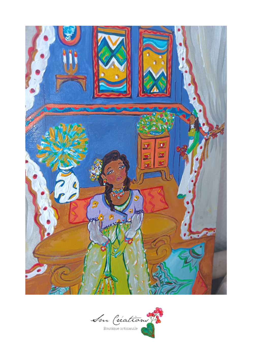 Tableau d'ambiance Art Lover ''Salle des lettres'' Exemplaire unique signé avec certificat d'authenticité/ Année 2026