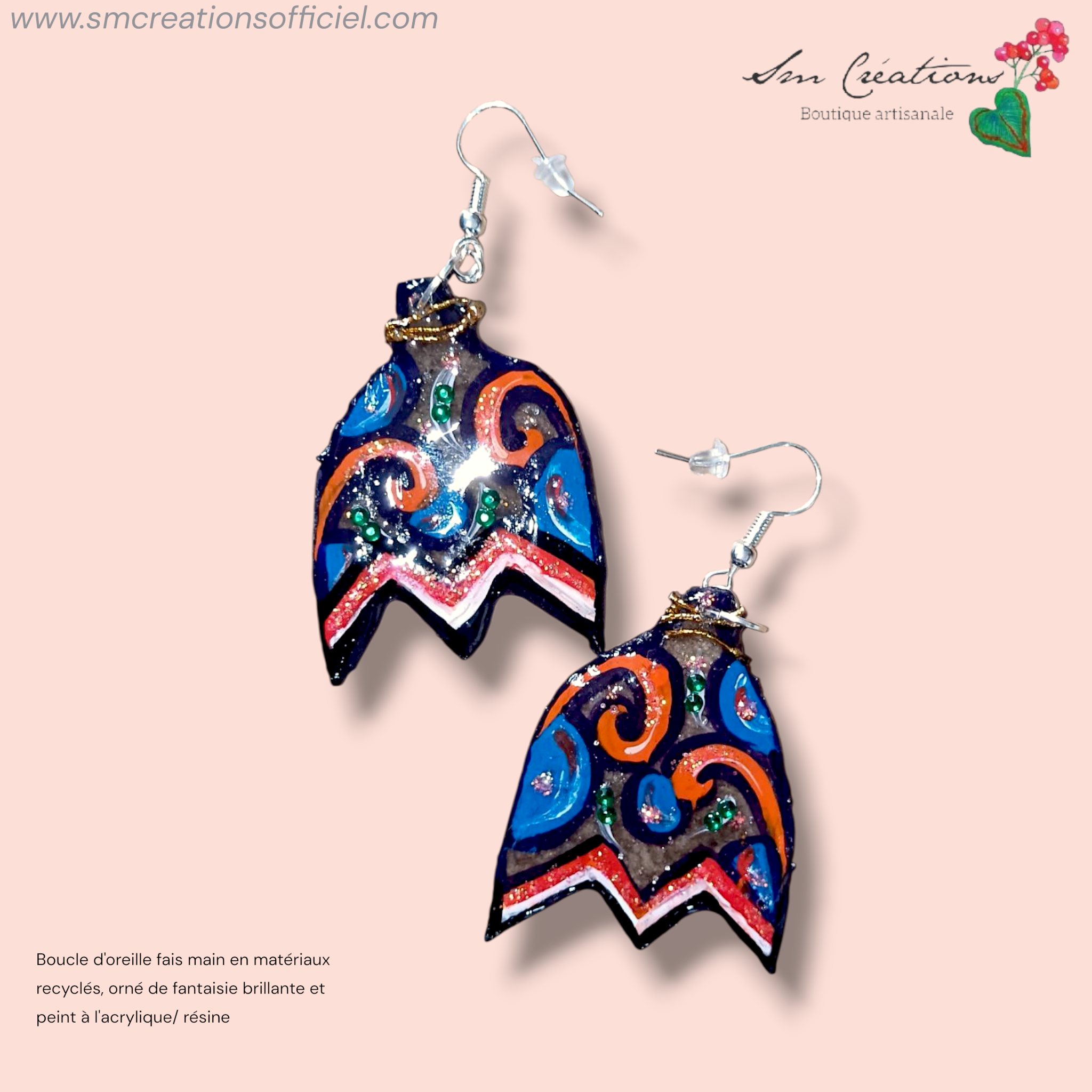 Boucle d'oreille Arte | ''Allô Oui Ne (tkt pas)'' 95% Naturel