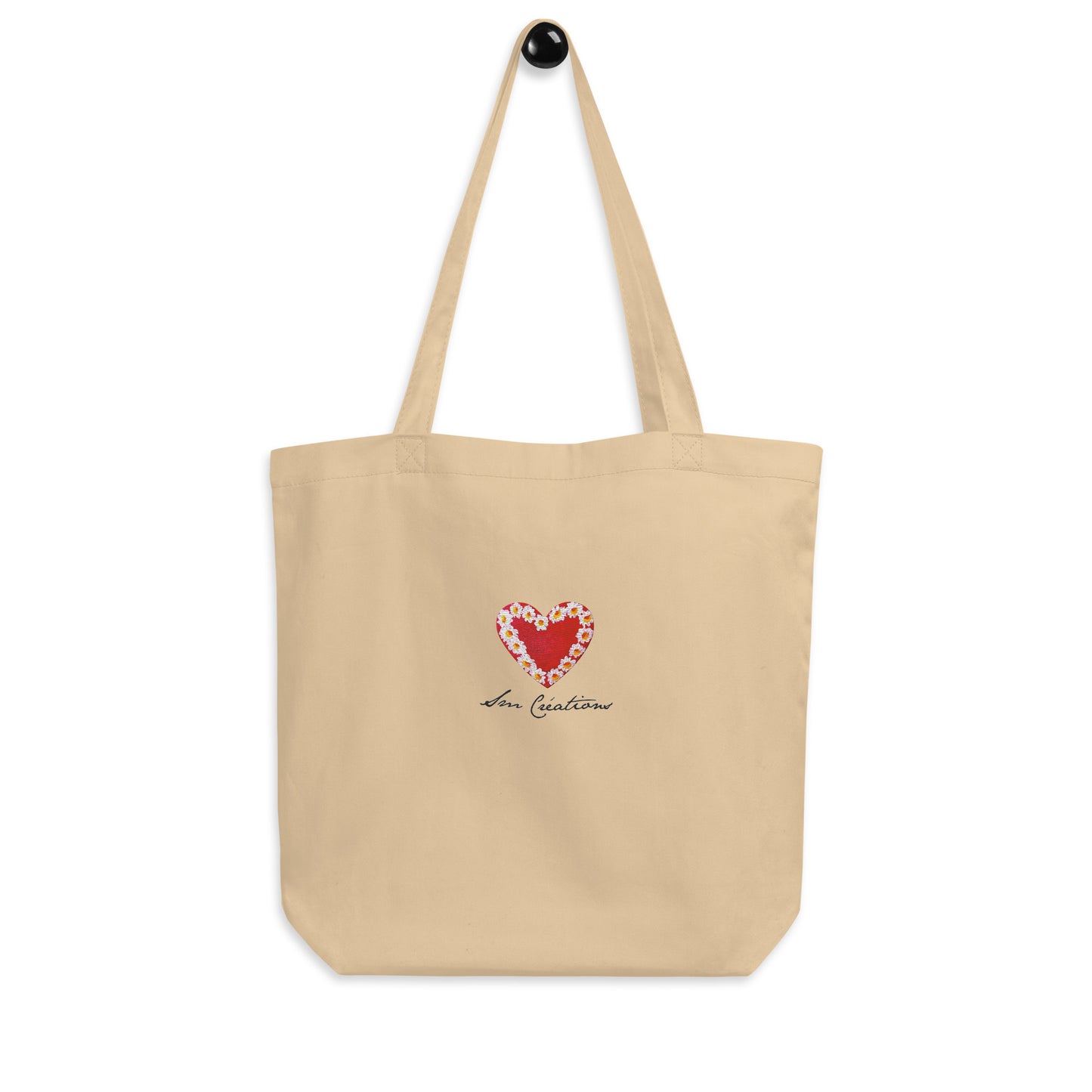 Tote Bag Bio "Petit Coeur Marguerite" Edition Spring Summer 2025 🌿 Econscious