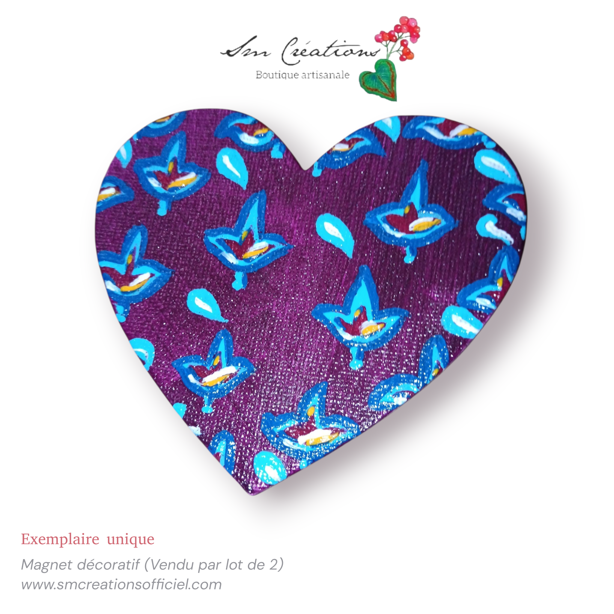 Magnetic slim Art ''Duo de motif'' Handmade with ❤️