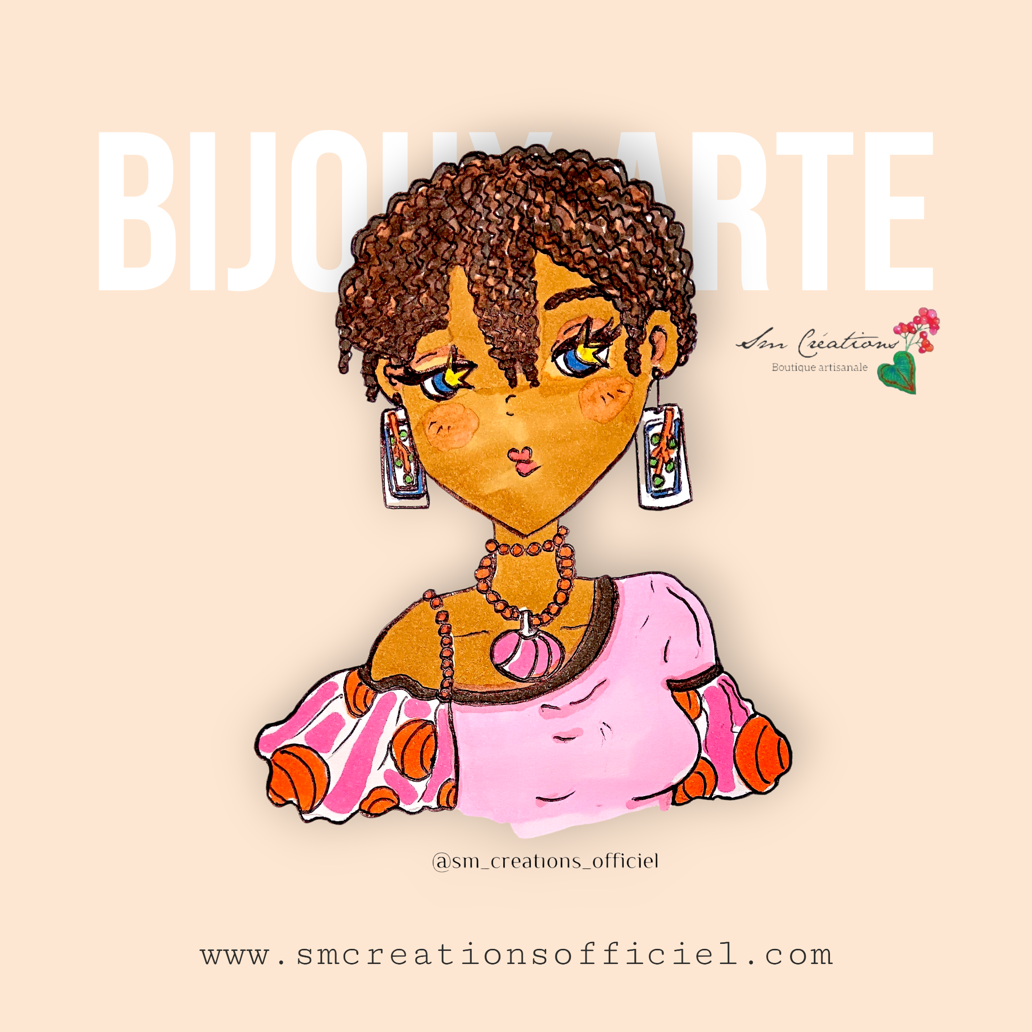 Boucle d'oreille Arte | ''Lotus de saison '' 95% Naturel