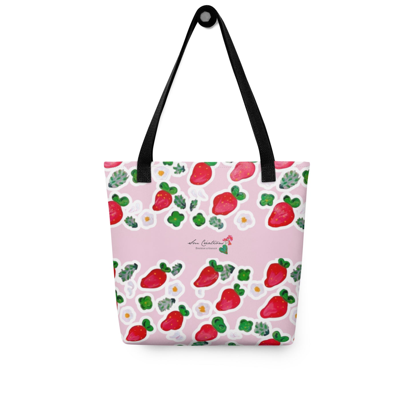 Tote bag "Douceur de Printemps" Full Print Design Unique 2025 Spring Summer - Strawberry