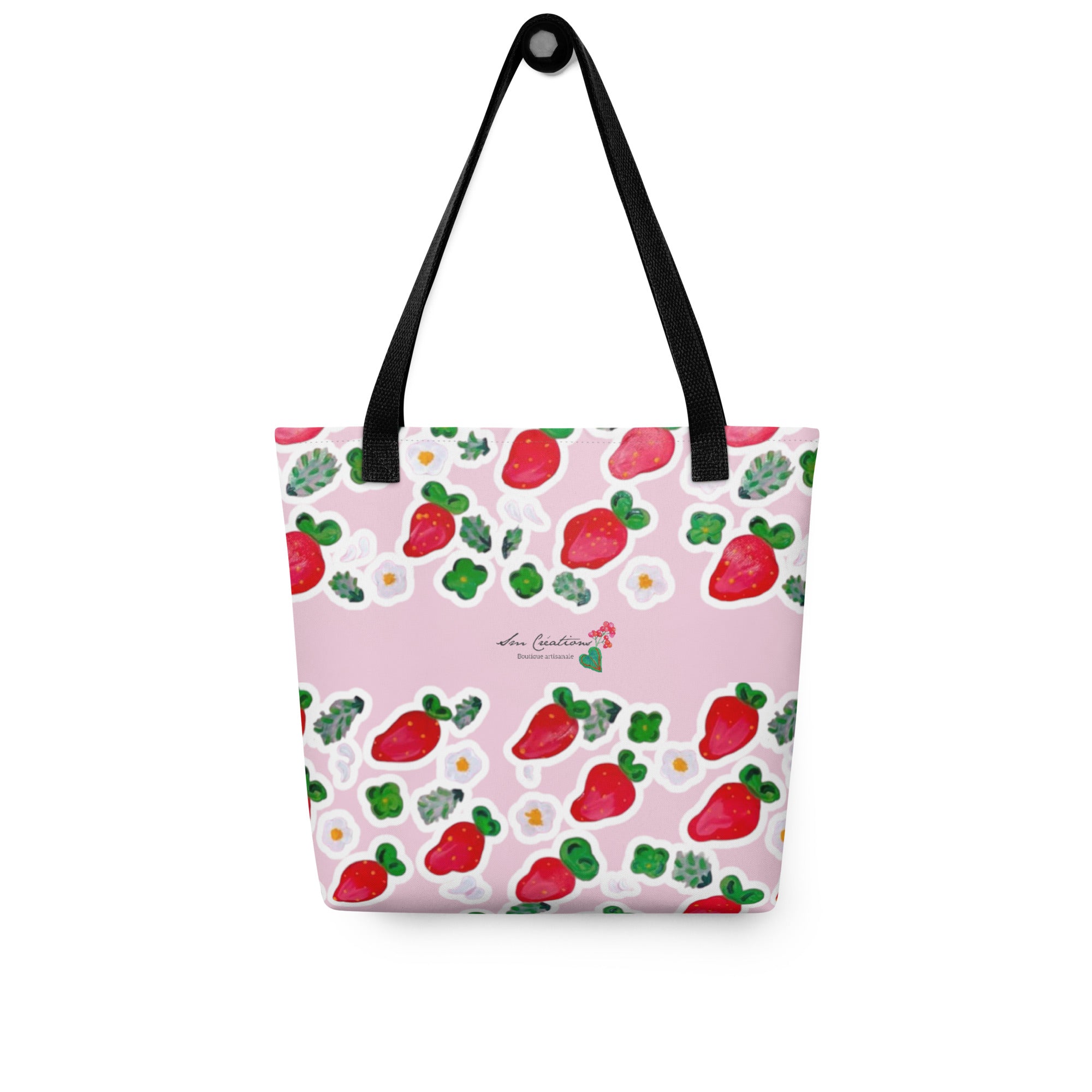 Tote bag "Douceur de Printemps" Full Print Design Unique 2025 Spring Summer - Strawberry