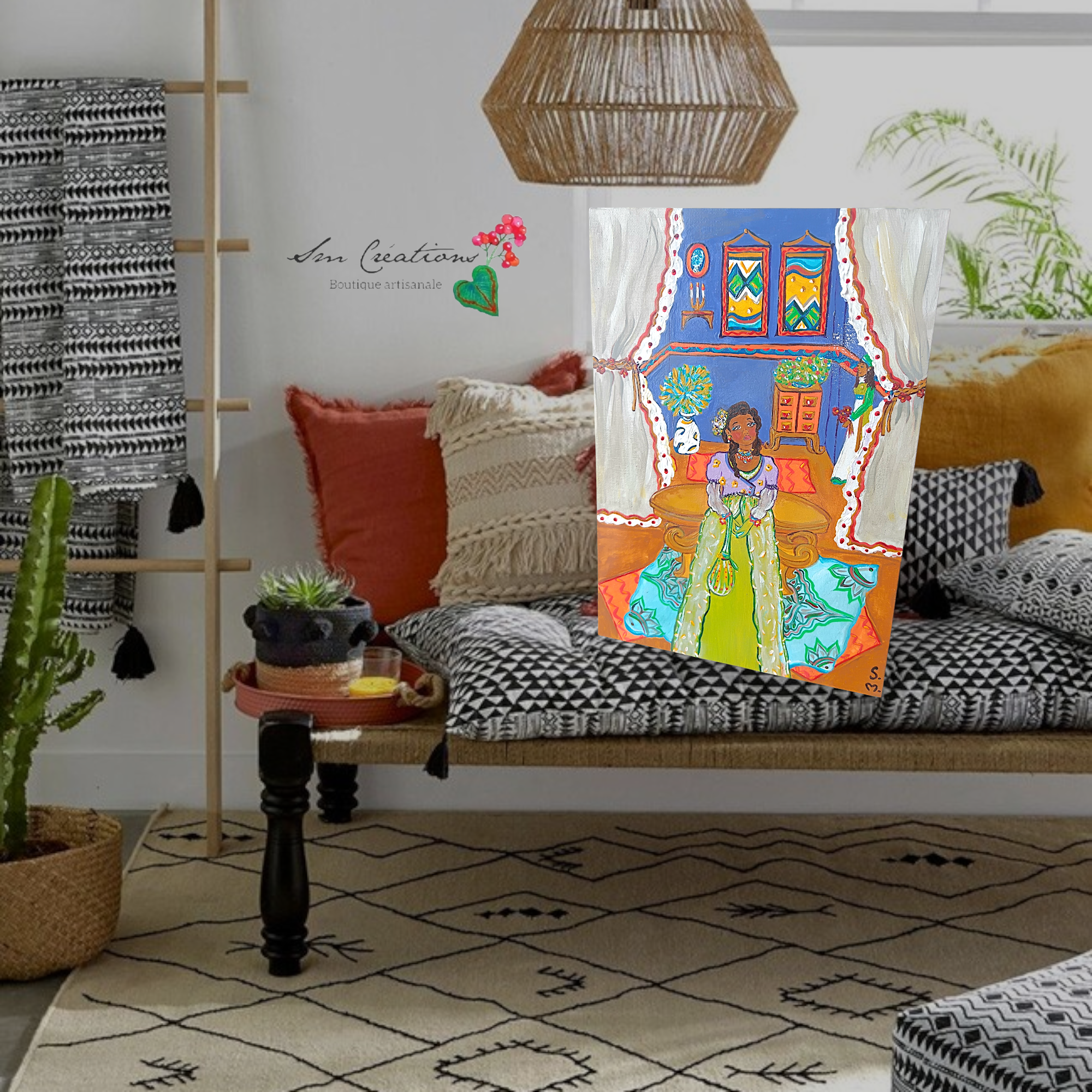 Tableau d'ambiance Art Lover ''Salle des lettres'' Exemplaire unique signé avec certificat d'authenticité/ Année 2026