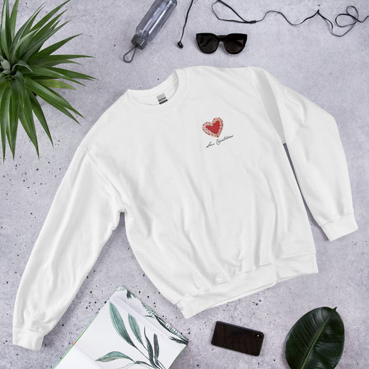 Sweat Unisexe à Col Rond ''Coeur Marguerite " type Classical / Spring Summer 2025