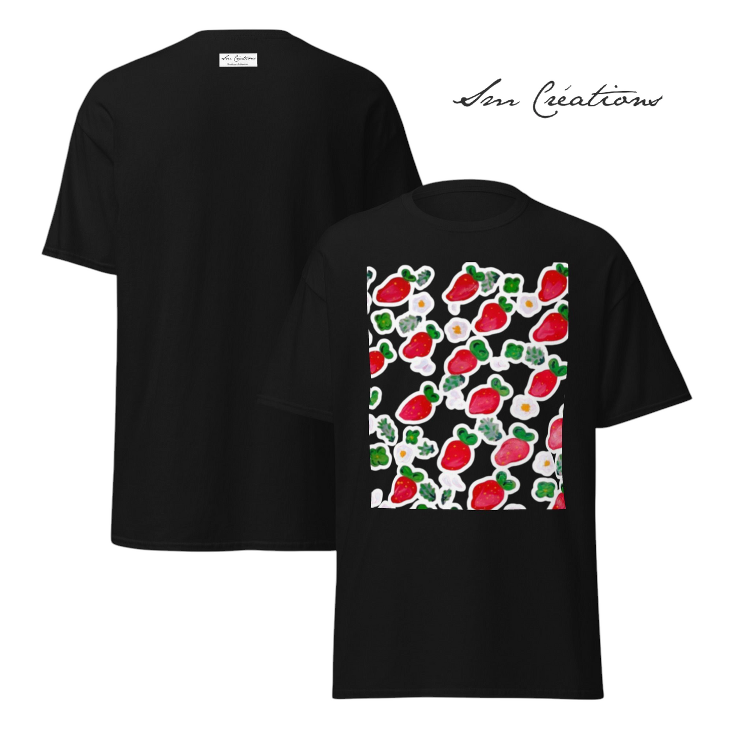 T-shirt classique unisexe Design "Douceur de Printemps" Collection Strawberry - Spring Summer 2025